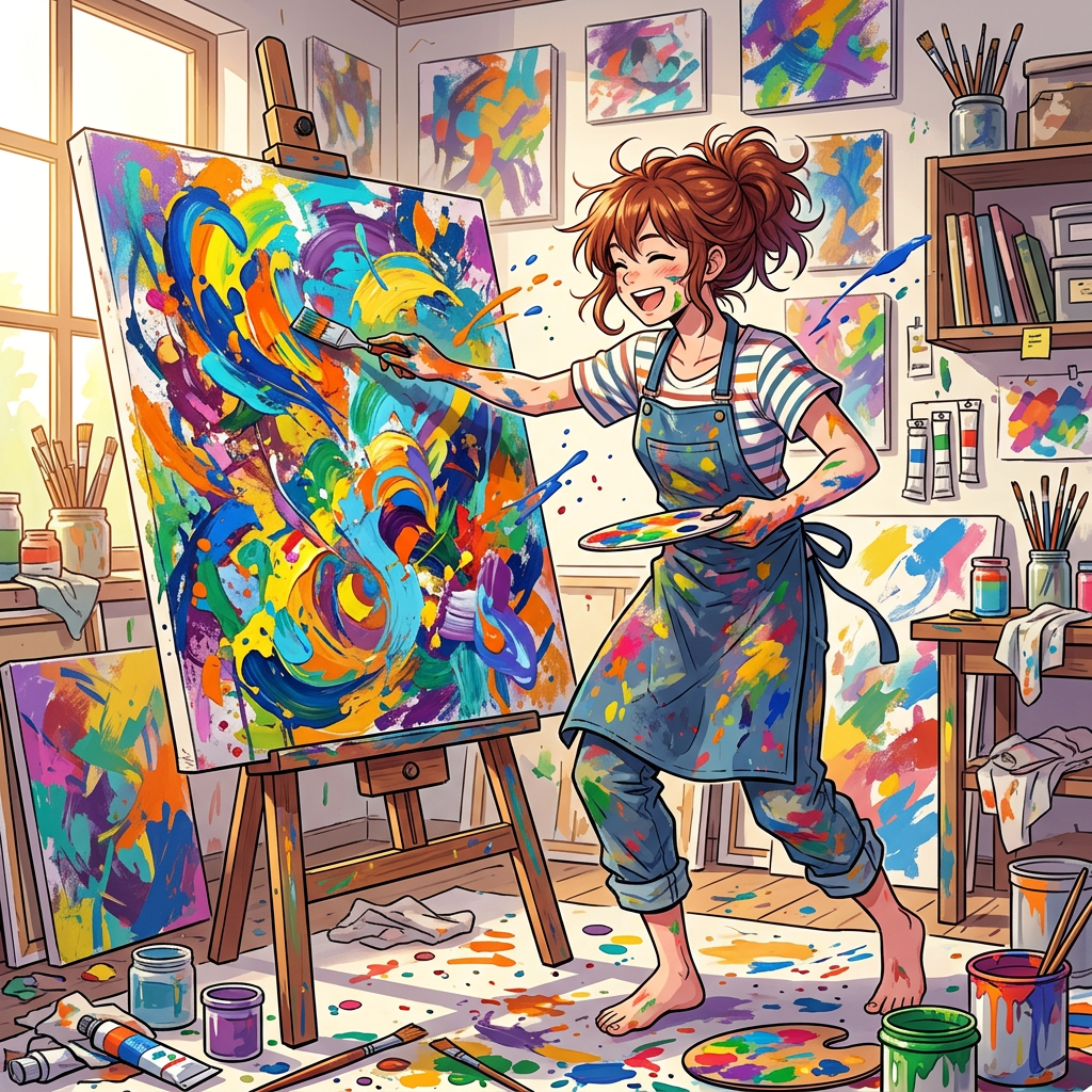 🎨 Creative Arts: Abstract Canvas Play